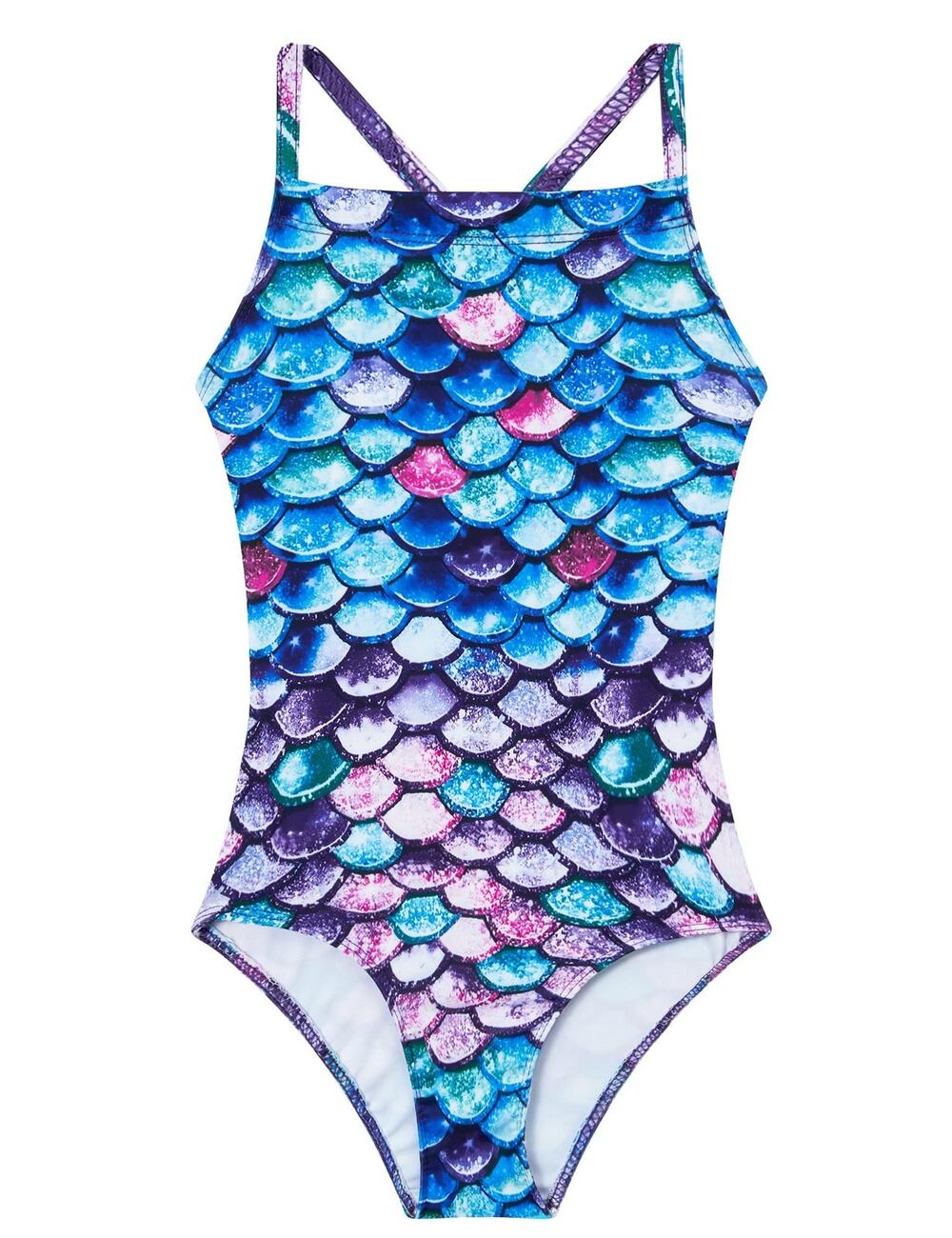 Snowheart Girls Swimsuit 2T Multicolor Mermaid Scale One Piece Bathing Suit